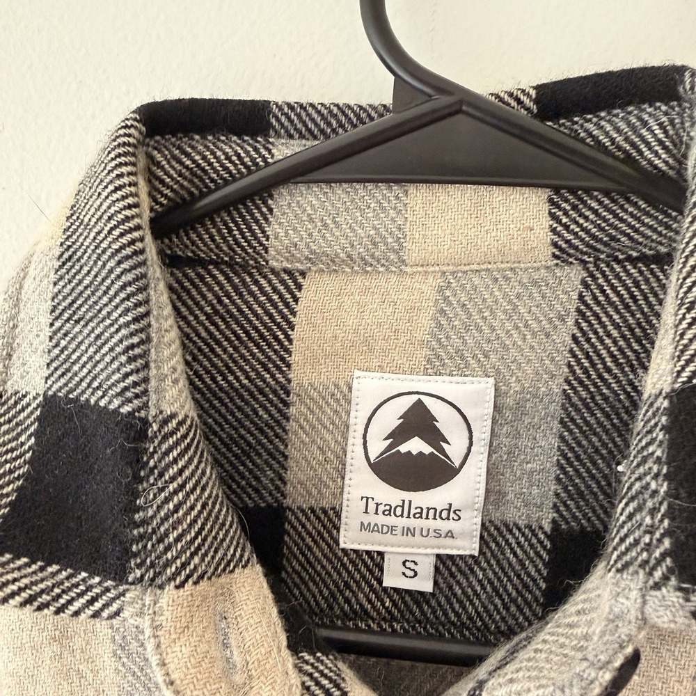 Tradlands Womens Plaid Wool Blend Shirt Jacket Size S Heritage Outdoorsy Shacket - Picture 3 of 5